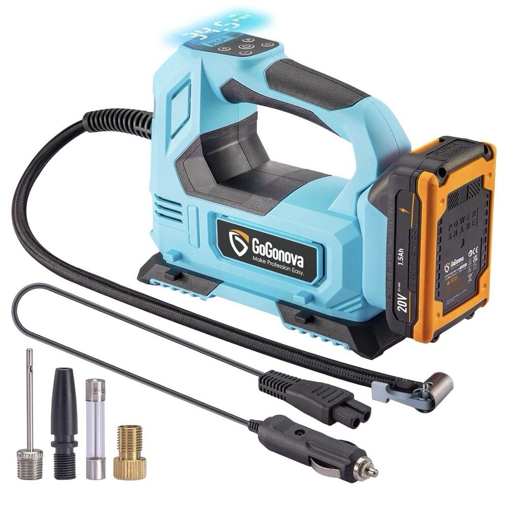 Portable Air Compressed Tire Inflator Cordless DC12V GT24002